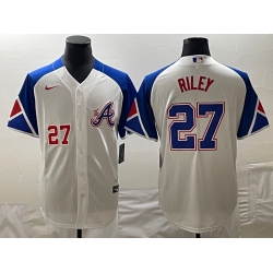 MLB Braves 27 Riley White City Connect Cool Base Men Jersey 2