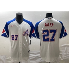 MLB Braves 27 Riley White City Connect Cool Base Men Jersey 5