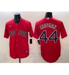Men Boston Red Sox 44 Aroldis Chapman Red Cool Base Stitched Baseball Jersey Men Boston Red Sox 44 Aroldis Chapman Red Cool Base Stitched Baseball Jersey