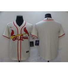 Men Nike St  Louis Arizona Cardinals Cream Stitched MLB Blank Cool Base Nike Jersey