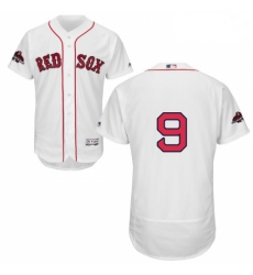 Mens Majestic Boston Red Sox 9 Ted Williams White Home Flex Base Authentic Collection 2018 World Series Jersey