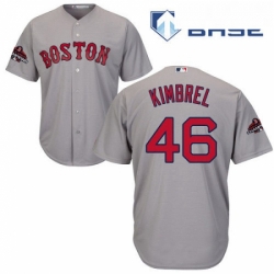 Youth Majestic Boston Red Sox 46 Craig Kimbrel Authentic Grey Road Cool Base 2018 World Series Champions MLB Jersey