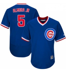 Mens Majestic Chicago Cubs 5 Albert Almora Jr Royal Blue Cooperstown Flexbase Authentic Collection MLB Jersey