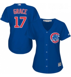 Womens Majestic Chicago Cubs 17 Mark Grace Replica Royal Blue Alternate MLB Jersey