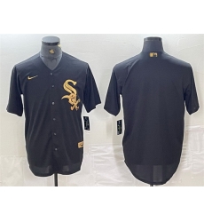 Men Chicago White Sox Blank Black Cool Base Stitched Jersey