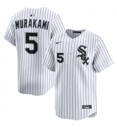 Men Chicago White Sox Nike Home Limited Jersey White Murakami Munetaka 5