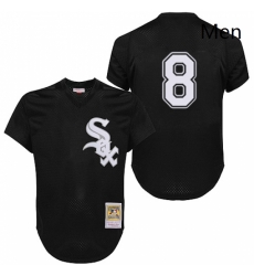 Mens Mitchell and Ness 1993 Chicago White Sox 8 Bo Jackson Authentic Black Throwback MLB Jersey