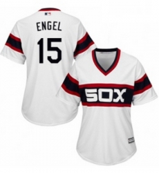 Womens Majestic Chicago White Sox 15 Adam Engel Authentic White 2013 Alternate Home Cool Base MLB Jersey 