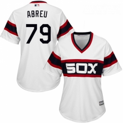 Womens Majestic Chicago White Sox 79 Jose Abreu Replica White 2013 Alternate Home Cool Base MLB Jersey