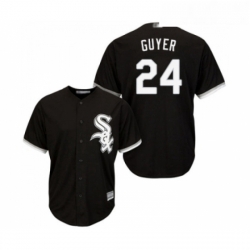 Youth Chicago White Sox 24 Brandon Guyer Replica Black Alternate Home Cool Base Baseball Jersey 