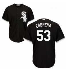 Youth Majestic Chicago White Sox 53 Melky Cabrera Authentic Black Alternate Home Cool Base MLB Jersey