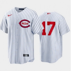 Men Cincinnati Reds 17 Stuart Fairchild White Field Of Dreams Stitched Baseball Jersey