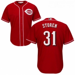 Youth Majestic Cincinnati Reds 31 Drew Storen Authentic Red Alternate Cool Base MLB Jersey