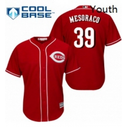 Youth Majestic Cincinnati Reds 39 Devin Mesoraco Authentic Red Alternate Cool Base MLB Jersey