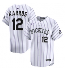 Men Colorado Rockies Nike White Alternate Limited Jersey Karros Kyle 12 Men Colorado Rockies Nike White Alternate Limited Jersey Karros Kyle 12
