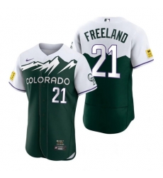 Men Nike Nike Colorado Rockies #21 Kyle Freeland City Connect Stitched Flex Base Baseball Jersey