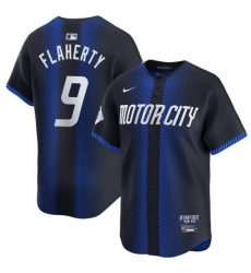 Men Detroit Tigers 9 Jack Flaherty 2024 Navy City Connect Cool Base Limited Stitched Jersey