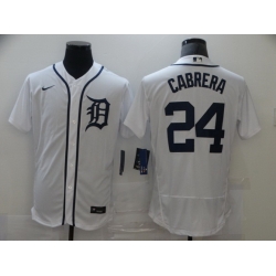 Men Nike Detroit Tigers 24 Miguel Cabrera  Flexbase White Jersey MLB Jersey