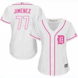 Womens Majestic Detroit Tigers 77 Joe Jimenez Replica White Fashion Cool Base MLB Jersey 