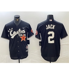 Men Houston Astros 2 Alex Bregman Black Cactus Jack Vapor Premier Limited Stitched Baseball Jersey