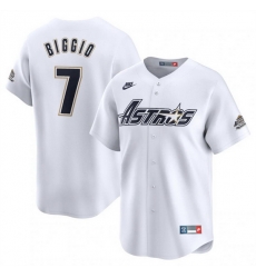 Men Houston Astros 7 Craig Biggio Cream Cooperstown Collection Limited Stitched Baseball Jersey