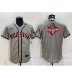 Men Houston Astros Gray 2022 World Series Champions Team Big Logo Flex Base Stitched