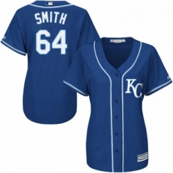 Womens Majestic Kansas City Royals 64 Burch Smith Replica Blue Alternate 2 Cool Base MLB Jersey 