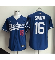 Men Los Angeles Dodgers 16 Will Smith Royal Limited Stitched Baseball Jersey