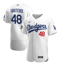 Men Los Angeles Dodgers 48 Brusdar Graterol Men Nike White Home 2020 World Series Bound Flex Base Player MLB Jersey