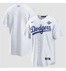 Men Los Angeles Dodgers Blank White 2025 World Series Home Cool Base Stitched Baseball Jersey