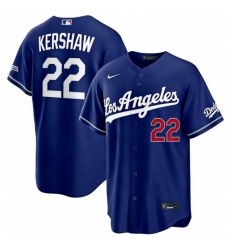 Men Los Angeles Dodgers Clayton Kershaw 22 Blue 2026 Gold Collection Stadium Stitched Baseball Jersey Men Los Angeles Dodgers Clayton Kershaw 22 Blue 2026 Gold Collection Stadium Stitched Baseball Jersey