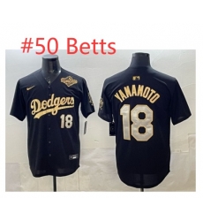Men Los Angeles Dodgers Mookie Betts #50 Black Gold 2025 World Series Patch Limited Stitched Baseball Jersey Men Los Angeles Dodgers Mookie Betts #50 Black Gold 2025 World Series Patch Limited Stitched Baseball Jersey