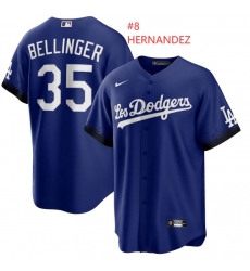 Men's Los Angeles Dodgers Enrique Hernandez #8 Nike Royal City Connect Stitched Jersey