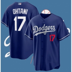 Toddler Los Angeles Dodgers 17 Shohei Ohtani Blue Flex Base Stitched Baseball Jersey