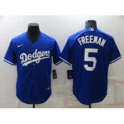 Youth Nike Los Angeles Dodgers #5 Freddie Freeman Blue Stitched Baseball Jersey