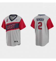 Men Los Angeles Angels 2 Luis Rengifo Men Nike Gray 2021 Little League Classic Game MLB Jersey