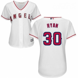 Womens Majestic Los Angeles Angels of Anaheim 30 Nolan Ryan Replica White Home Cool Base MLB Jersey