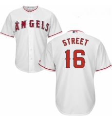 Youth Majestic Los Angeles Angels of Anaheim 16 Huston Street Replica White Home Cool Base MLB Jersey