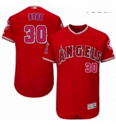 Youth Majestic Los Angeles Angels of Anaheim 30 Nolan Ryan Authentic Red Alternate Cool Base MLB Jersey