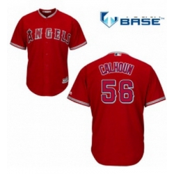 Youth Majestic Los Angeles Angels of Anaheim 56 Kole Calhoun Replica Red Alternate Cool Base MLB Jersey