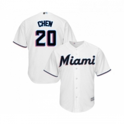 Youth Miami Marlins 20 Wei Yin Chen Replica White Home Cool Base Baseball Jersey