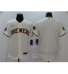 Brewers Blank Cream Nike 2020 Flexbase Jersey