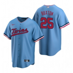 Men Minnesota Twins 25 Byron Buxton Blue Cool Base Stitched Jerseys