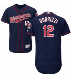 Mens Majestic Minnesota Twins 12 Jake Odorizzi Authentic Navy Blue Alternate Flex Base Authentic Collection MLB Jersey