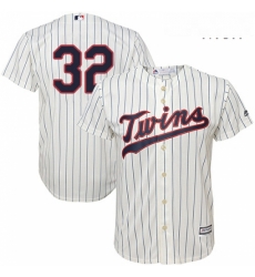 Mens Majestic Minnesota Twins 32 Zach Duke Replica Cream Alternate Cool Base MLB Jersey 