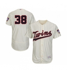 Mens Minnesota Twins 38 Blake Parker Cream Alternate Flex Base Authentic Collection Baseball Jersey