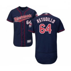 Mens Minnesota Twins 64 Willians Astudillo Navy Blue Alternate Flex Base Authentic Collection MLB Jersey