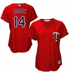 Womens Majestic Minnesota Twins 14 Kent Hrbek Authentic Scarlet Alternate Cool Base MLB Jersey