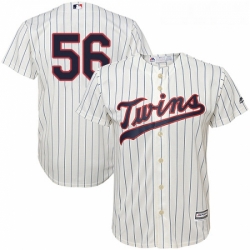 Youth Majestic Minnesota Twins 56 Fernando Rodney Replica Cream Alternate Cool Base MLB Jersey 