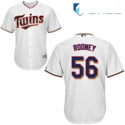 Youth Majestic Minnesota Twins 56 Fernando Rodney Replica White Home Cool Base MLB Jersey 